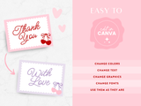 Pink Coquette Thank You Card Template