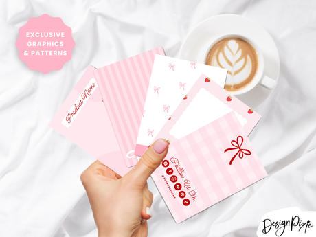 Coquette Display Card Templates