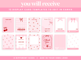 Coquette Display Card Templates