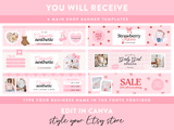 Coquette Etsy Shop Banner Templates