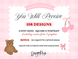 Coquette Instagram Post Templates