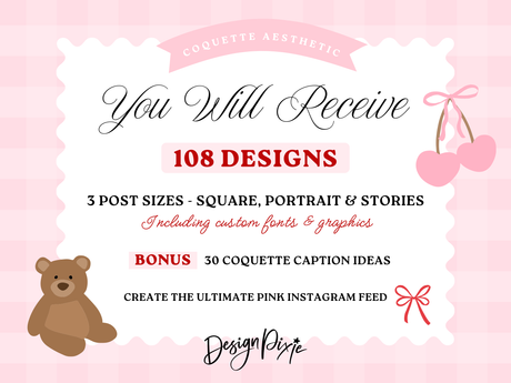 Coquette Instagram Post Templates