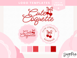 Cute Coquette Cherry Logo Design