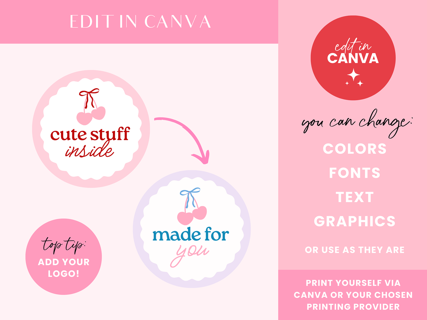 Coquette Sticker Label Templates