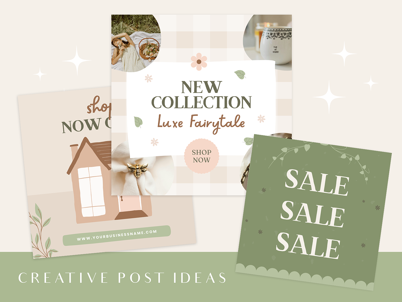 Cottagecore Instagram Post Templates - Design Pixie