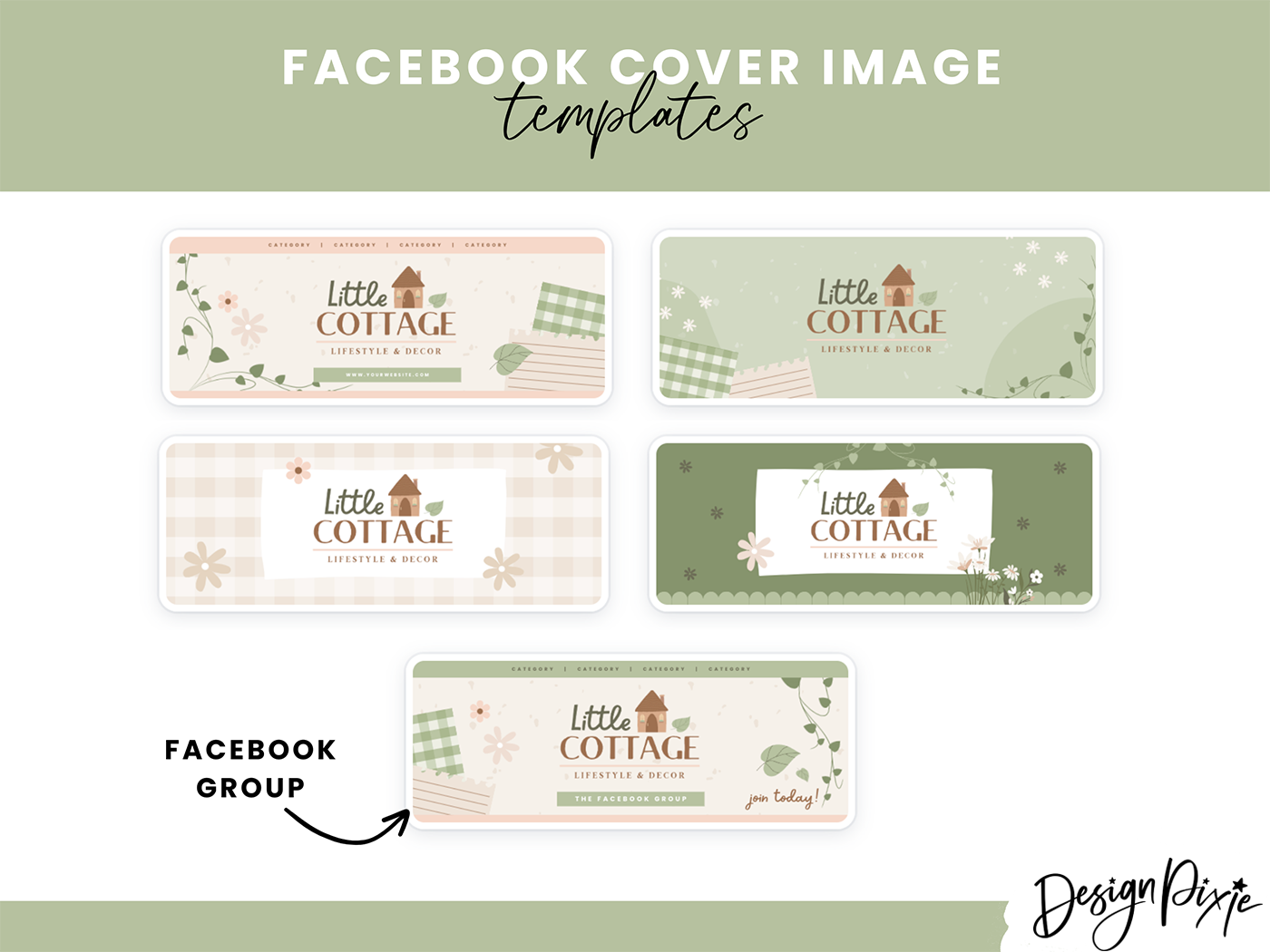 Cottagecore Social Media Banners - Design Pixie
