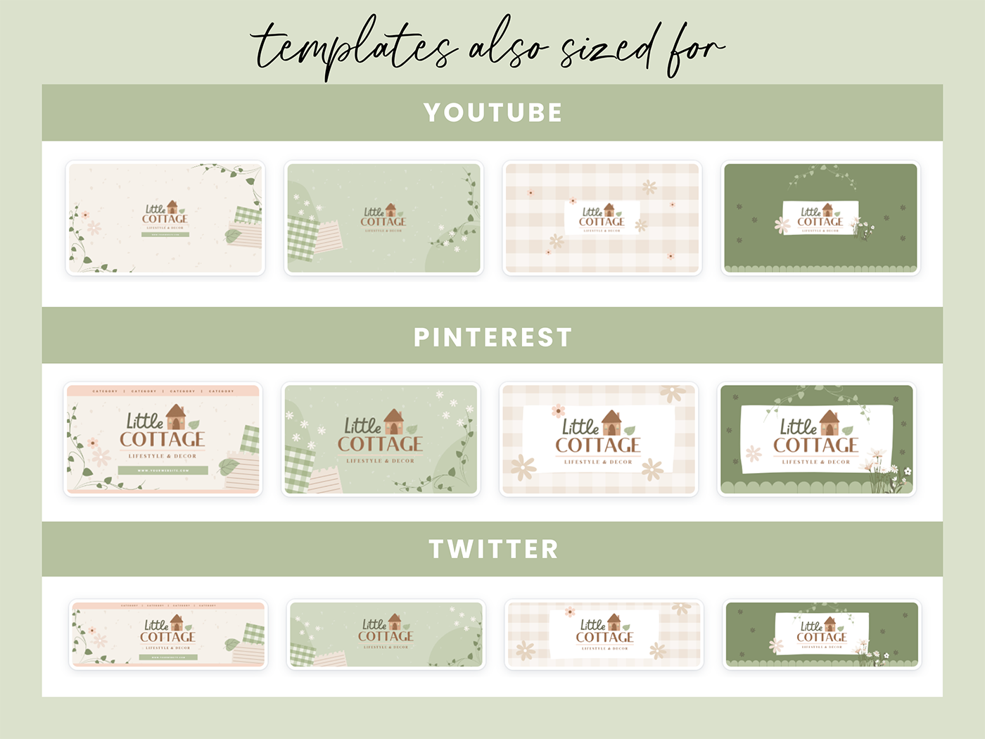 Cottagecore Social Media Banners - Design Pixie