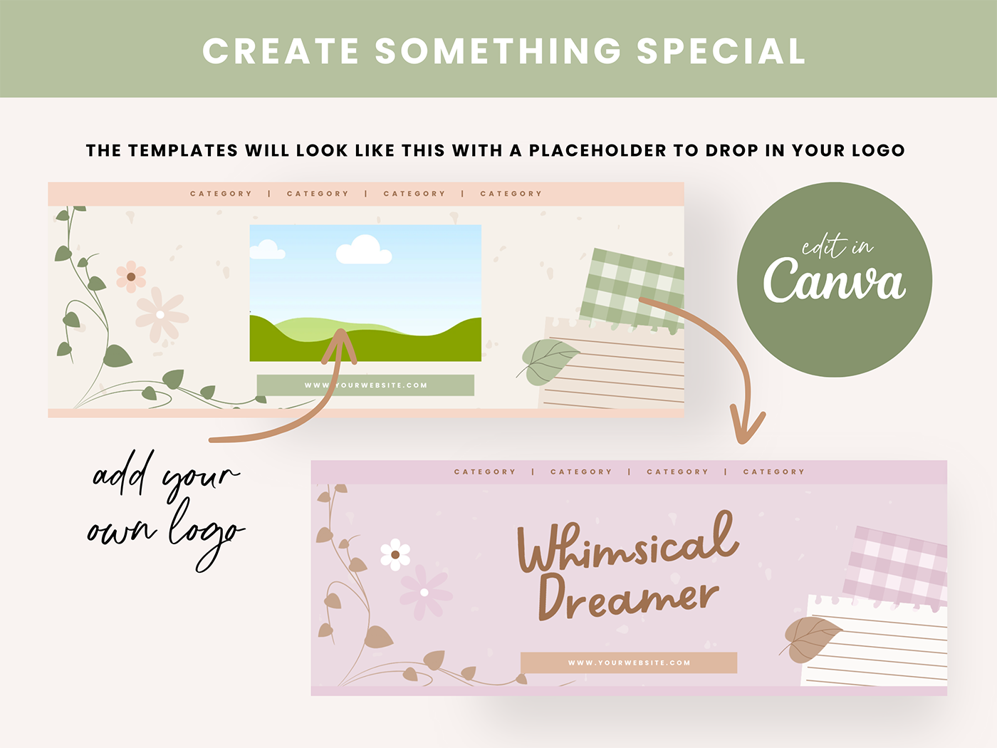 Cottagecore Social Media Banners - Design Pixie