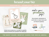 Cottagecore Display Card Templates - Design Pixie