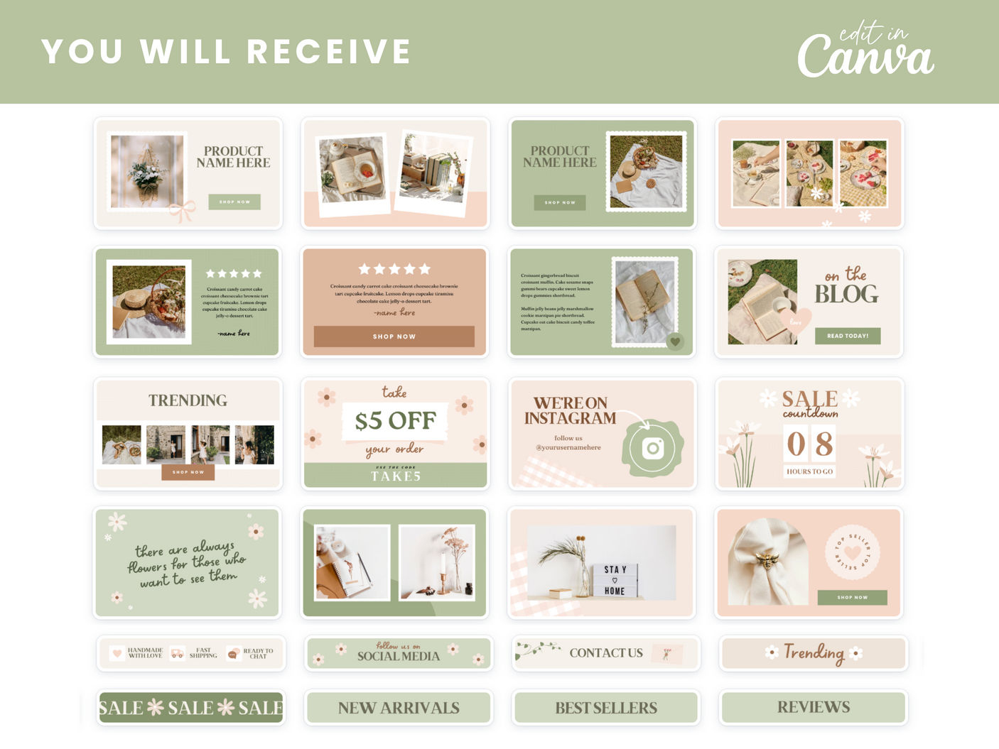 Cottagecore Email Marketing Templates - Design Pixie