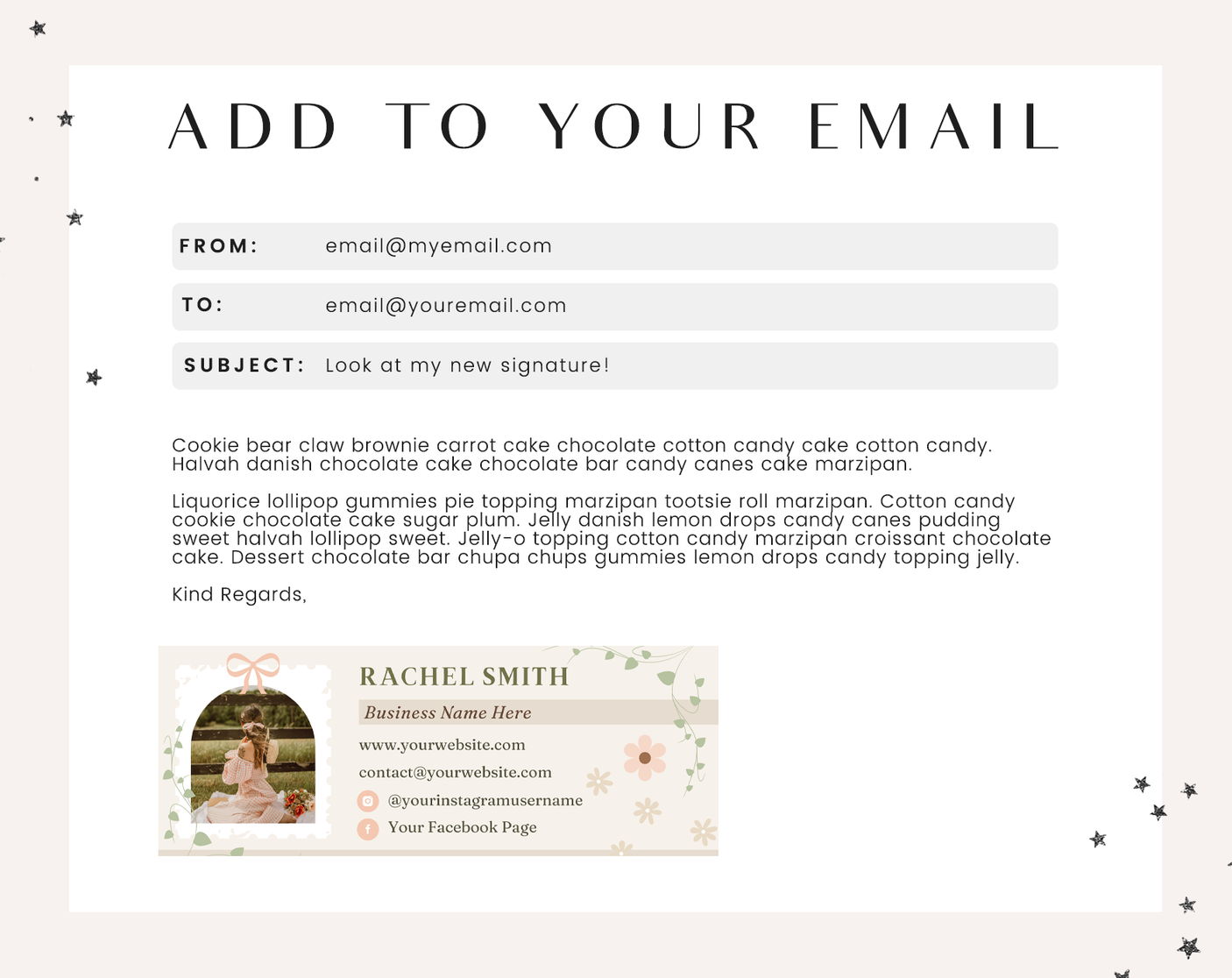 Cottagecore Email Signature Template - Design Pixie