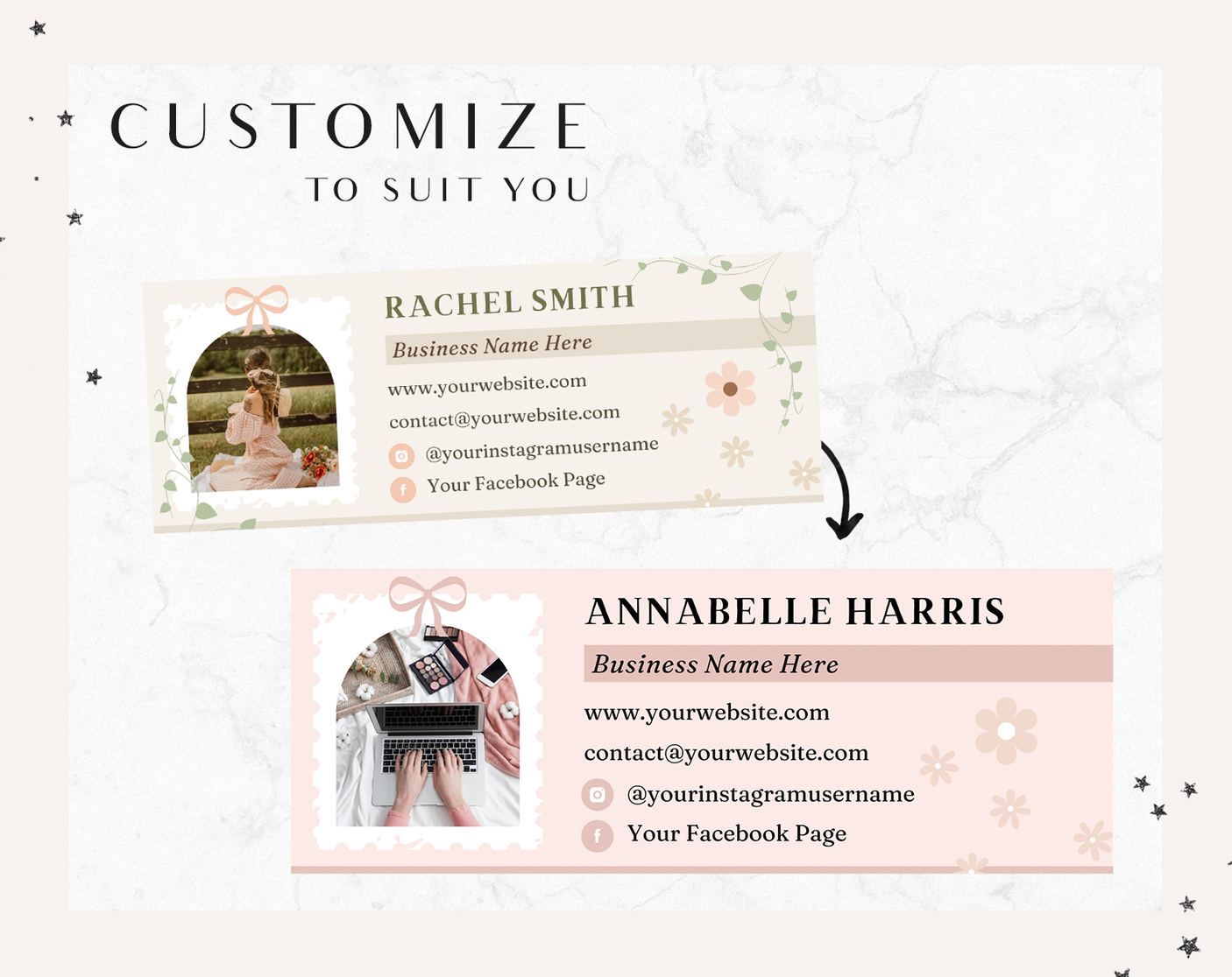 Cottagecore Email Signature Template - Design Pixie