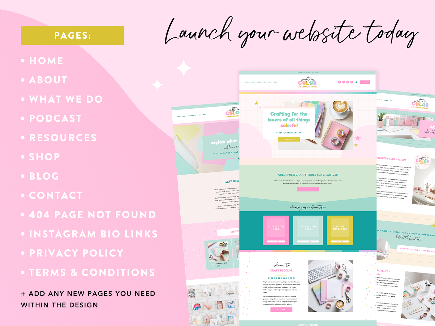 Craft Squarespace Template