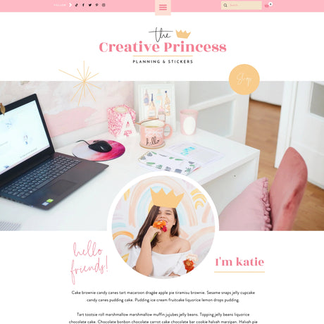 Creative Princess Wix Template - Design Pixie