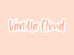 Vanilla Cloud Font - Design Pixie