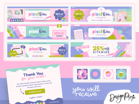 Colorful Creative Etsy Shop Kit