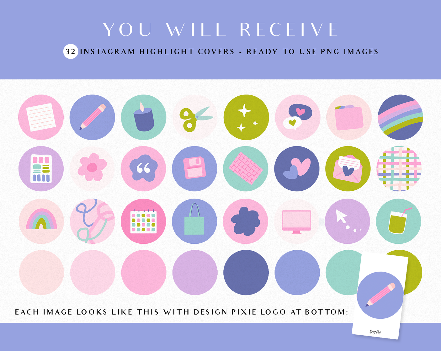 Cute Digital Instagram Highlight Icons