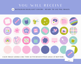 Cute Digital Instagram Highlight Icons