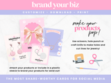 Girly Pink Display Card Templates