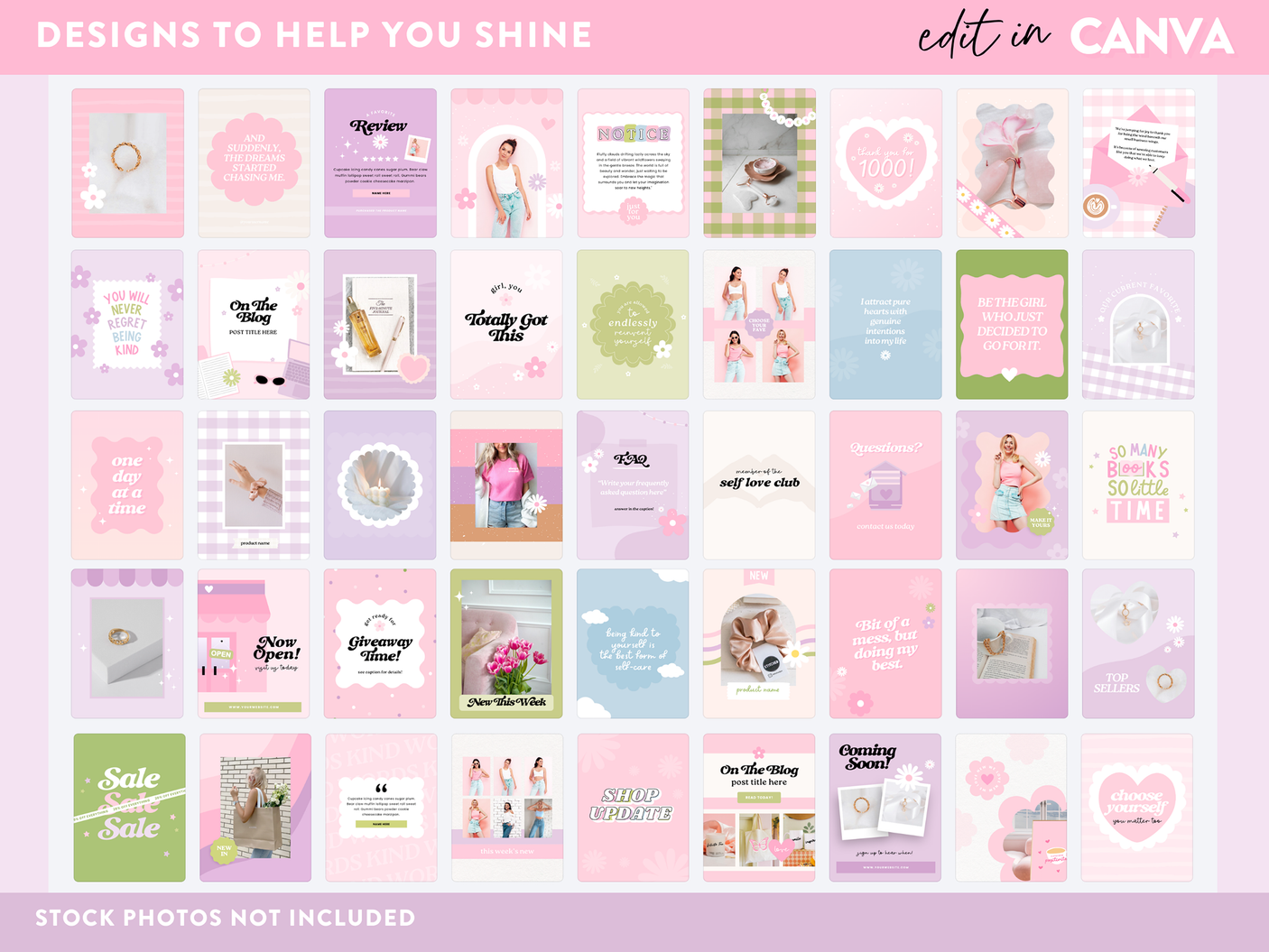 Cute Pastel Instagram Templates