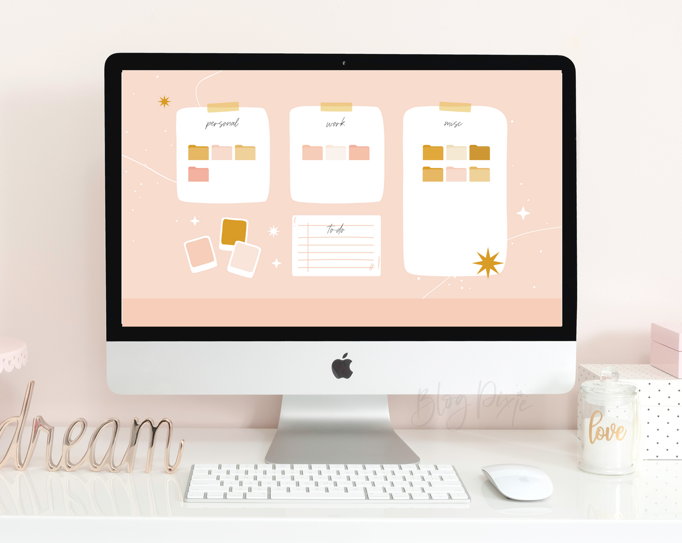 Boho Desktop Folder Icons - Design Pixie