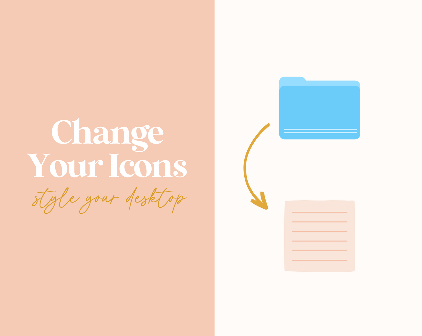 Boho Desktop Folder Icons - Design Pixie