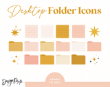 Boho Desktop Folder Icons - Design Pixie