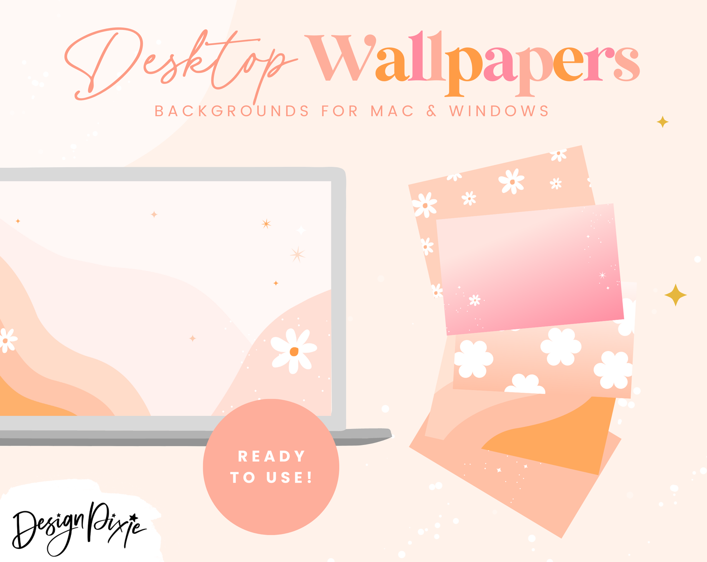 Sweet Peach Desktop Wallpapers - Design Pixie