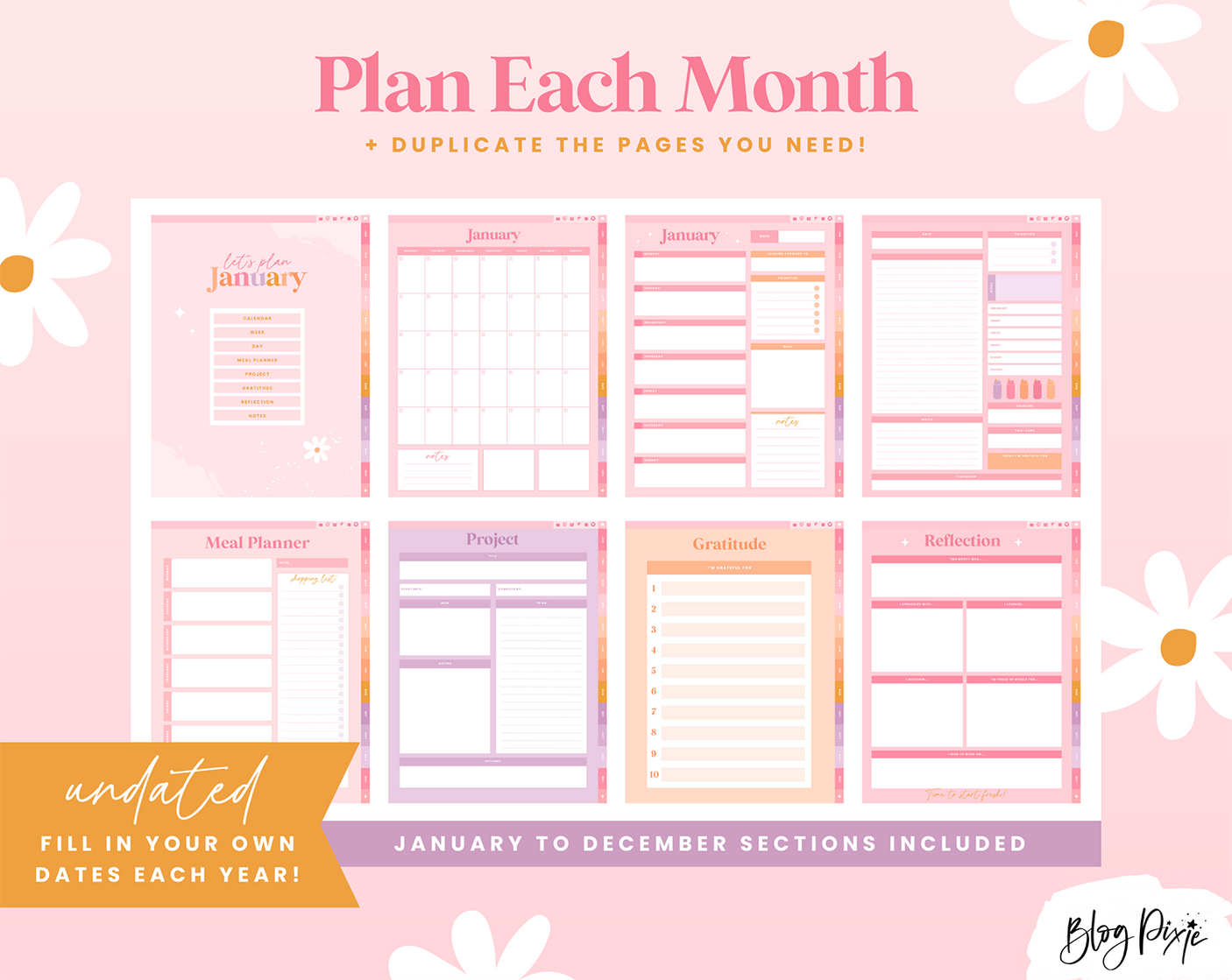 Pink Digital Planner - Design Pixie