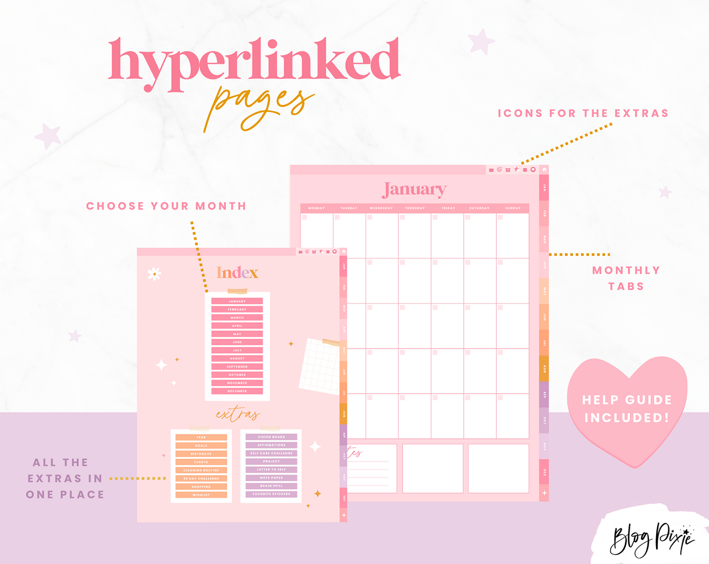 Pink Digital Planner - Design Pixie