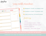 Rainbow Digital Planner - Design Pixie