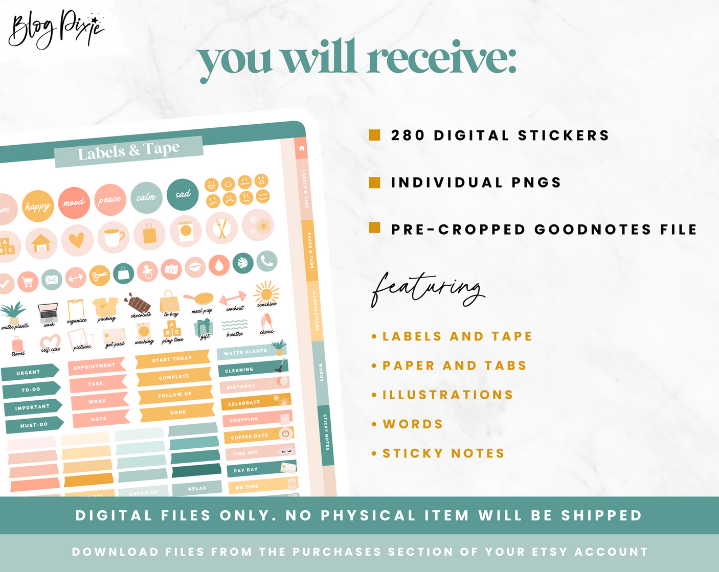 Digital Stickers - Enchanting - Design Pixie