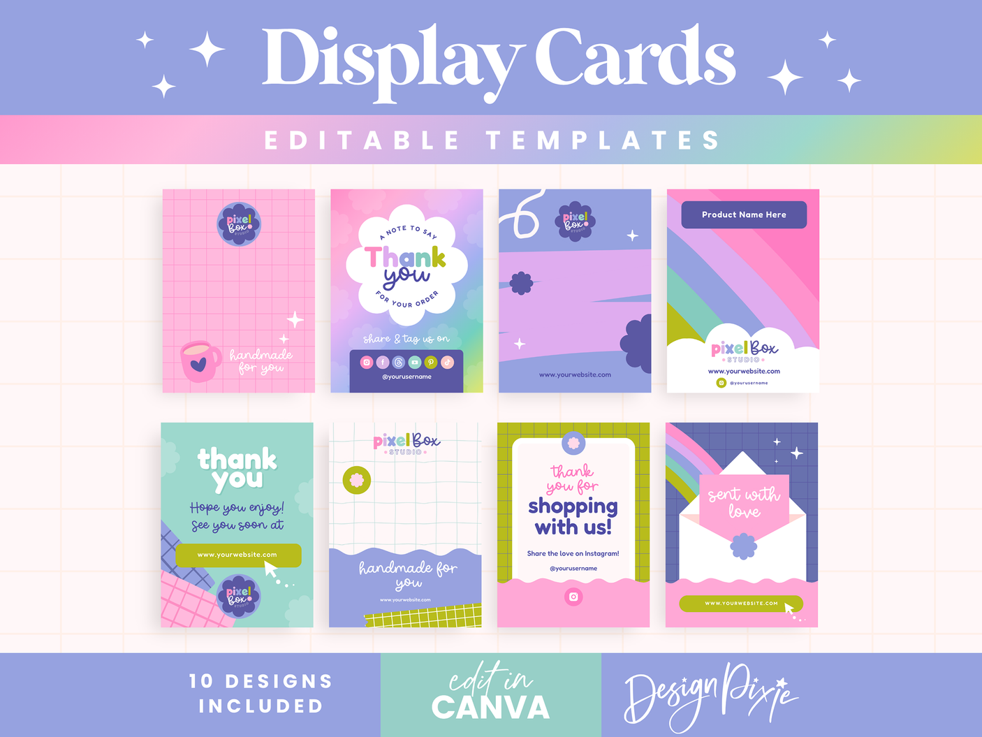 Colorful Creative Display Card Templates