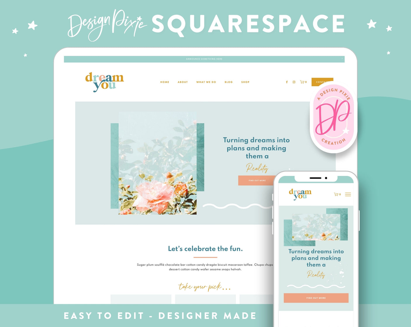 Dream You Squarespace Template