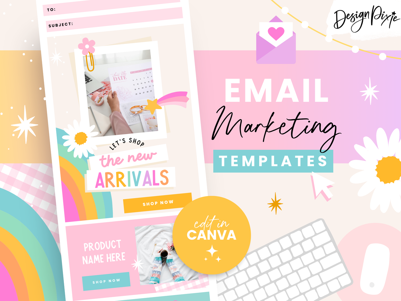 Email Marketing Templates - Rainbow Journal - Design Pixie