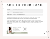 Olive Green Email Signature Template - Design Pixie