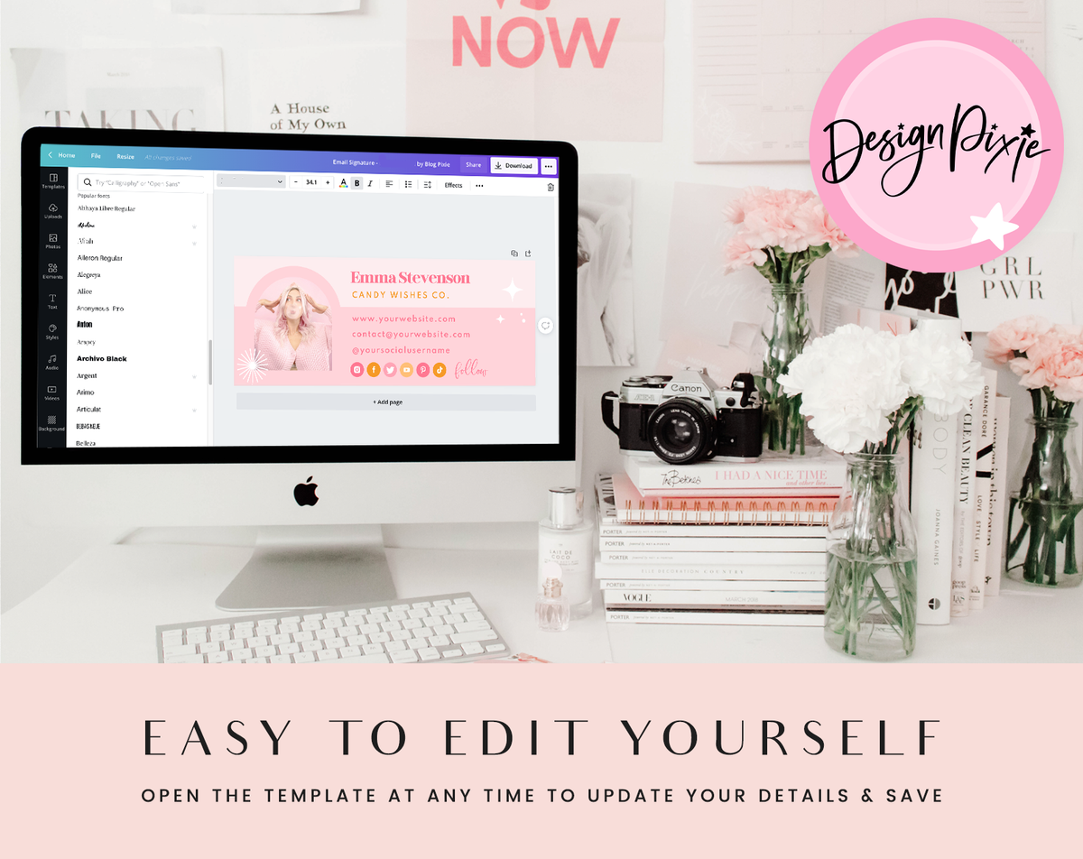 Candy Email Design Candy Wishes Email Signature Template – Design Pixie