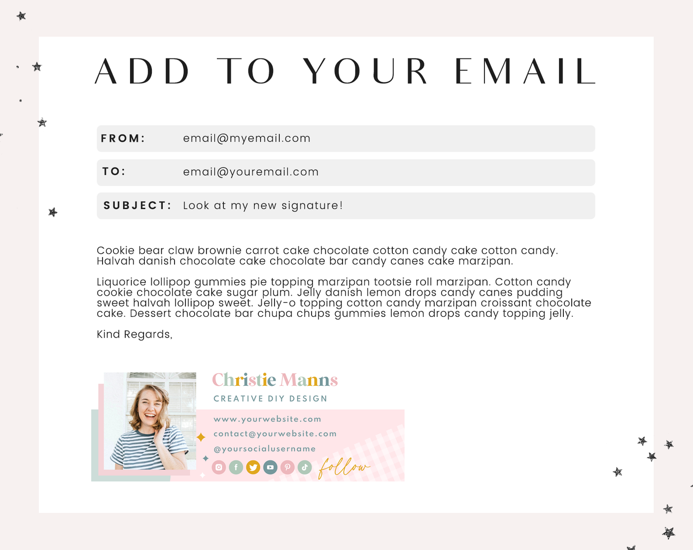 Creative DIY Email Signature Template - Design Pixie