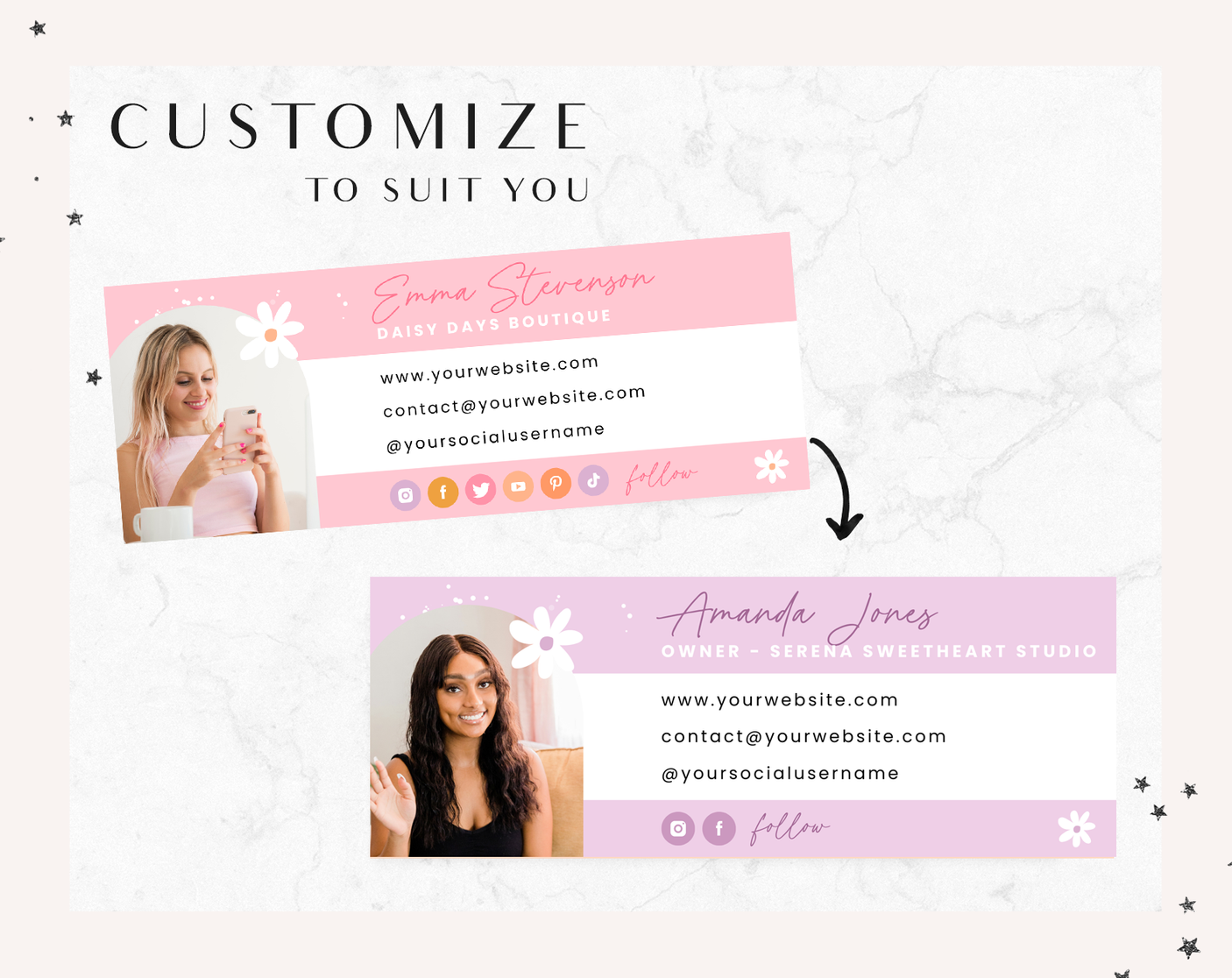 Daisy Days Email Signature Template - Design Pixie