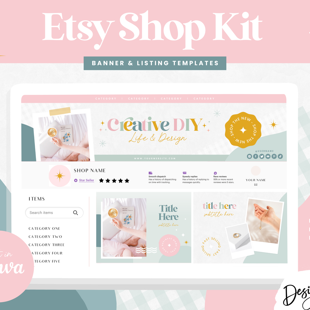 Creative Diy Etsy Shop Kit Design Pixie