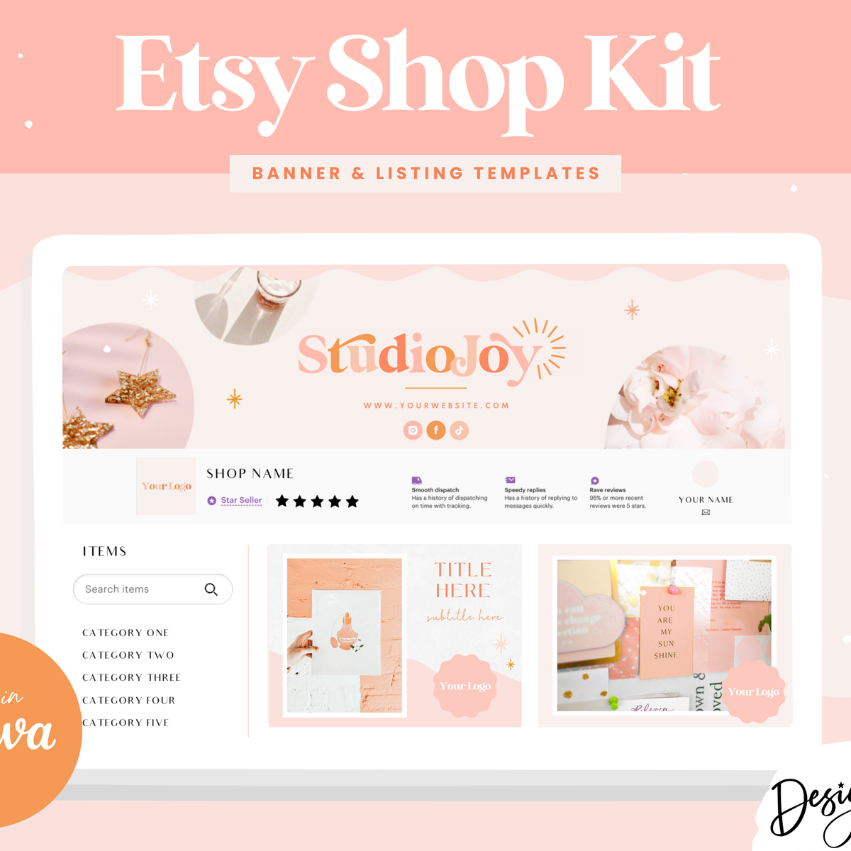 Studio Joy Etsy Shop Kit Design Pixie