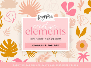 Flowers And Leaves SVG Elements - Design Pixie