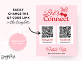 Pink Social Media Sign Template