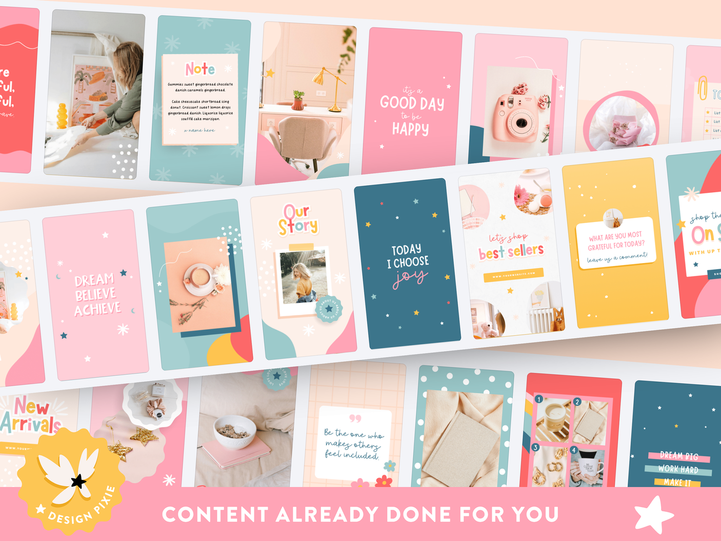 Fun Bright Instagram Templates