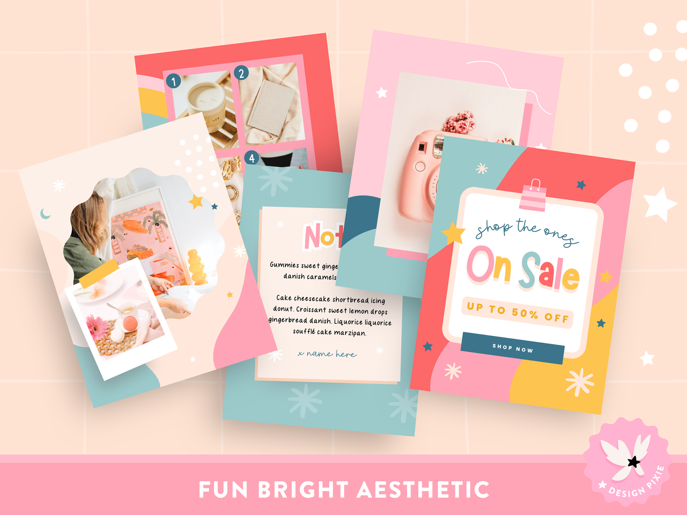 Fun Bright Instagram Templates