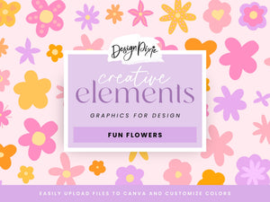 Fun Flowers SVG Elements - Design Pixie