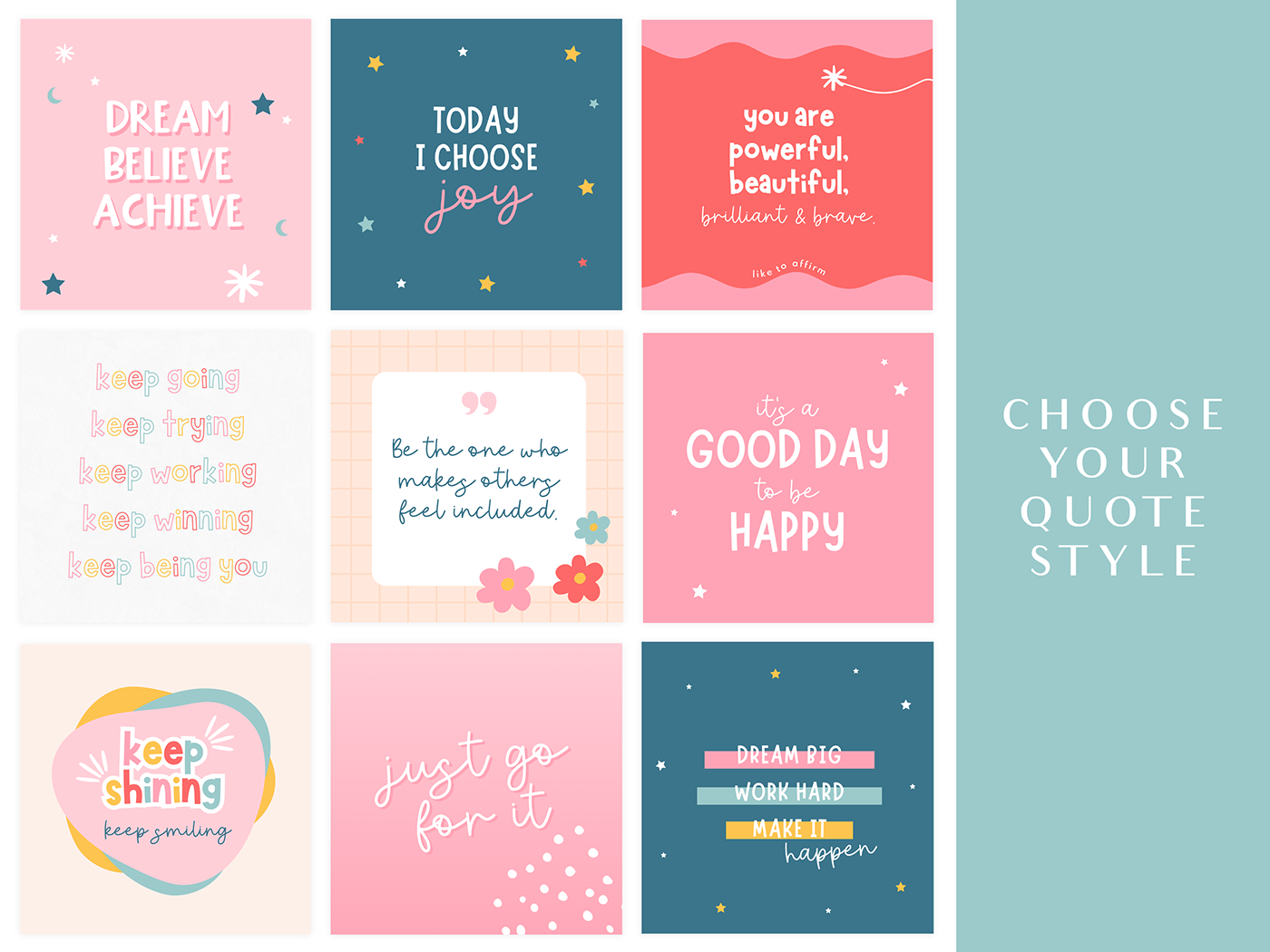 Fun Bright Instagram Post Templates - Design Pixie