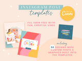 Fun Bright Instagram Post Templates - Design Pixie