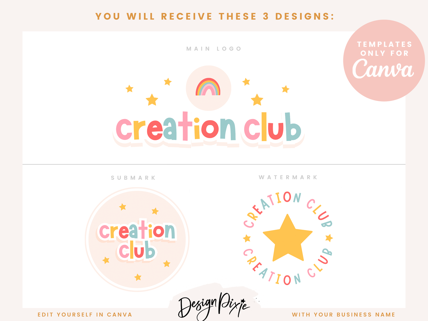 Creation Club Logo Template - Design Pixie