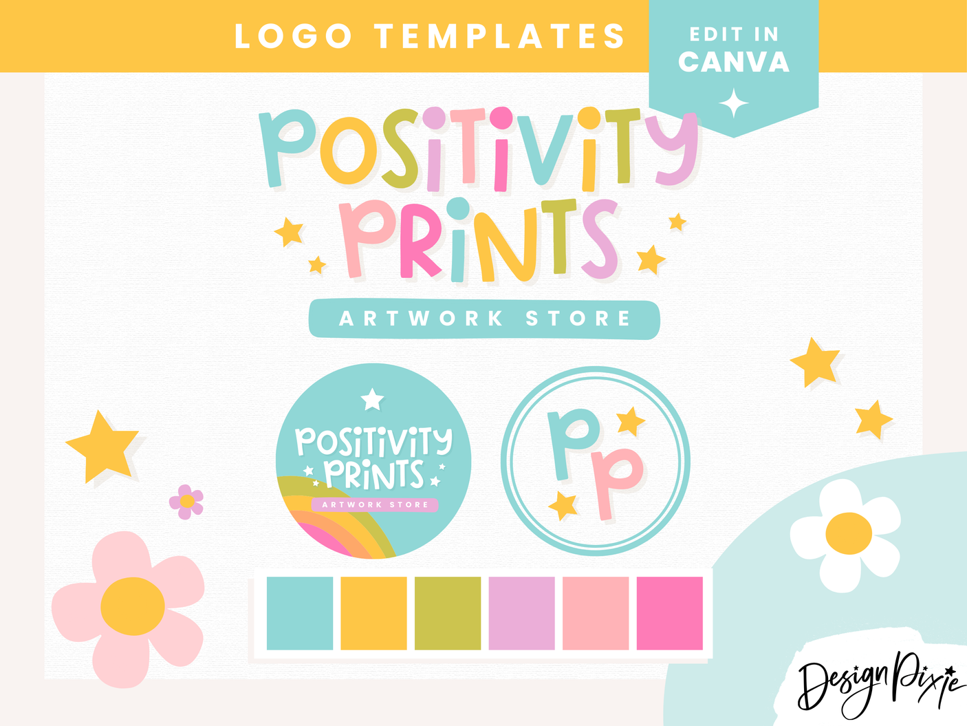 Positivity Prints Logo Template